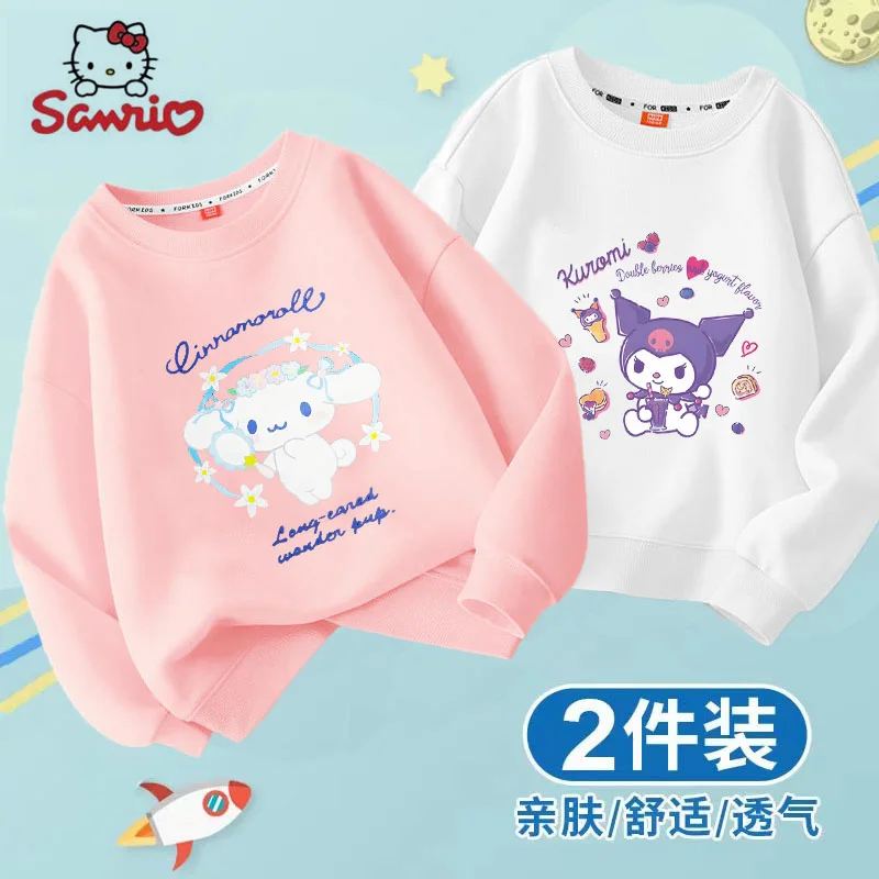 Cute Sanrio Children Hoodie Kawaii Cinnamoroll Kuromi Cartoon Autumn Winter Thicken Round Neck Keep Warm Sweater Girl Gift
Cute Sanrio Children Hoodie Kawaii Cinnamoroll Kuromi Cartoon Autumn Winter Thicken Round Neck Keep Warm Sweater Girl Gift
