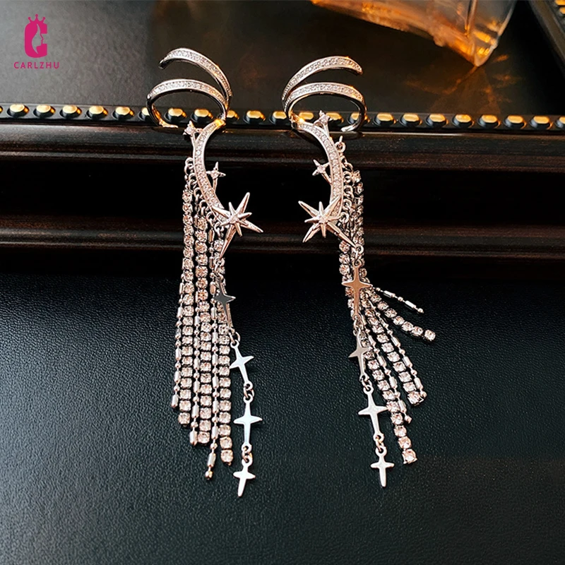 1 шт. Роскошные циркониевые серьги-клипсы со звездами и кисточками, индивидуальные серьги-каффы с усовершенствованным ощущением, правыми и левыми ушками для женщин, ювелирные изделия
1 шт. Роскошные циркониевые серьги-клипсы со звездами и кисточками, индивидуальные серьги-каффы с усовершенствованным ощущением, правыми и левыми ушками для женщин, ювелирные изделия