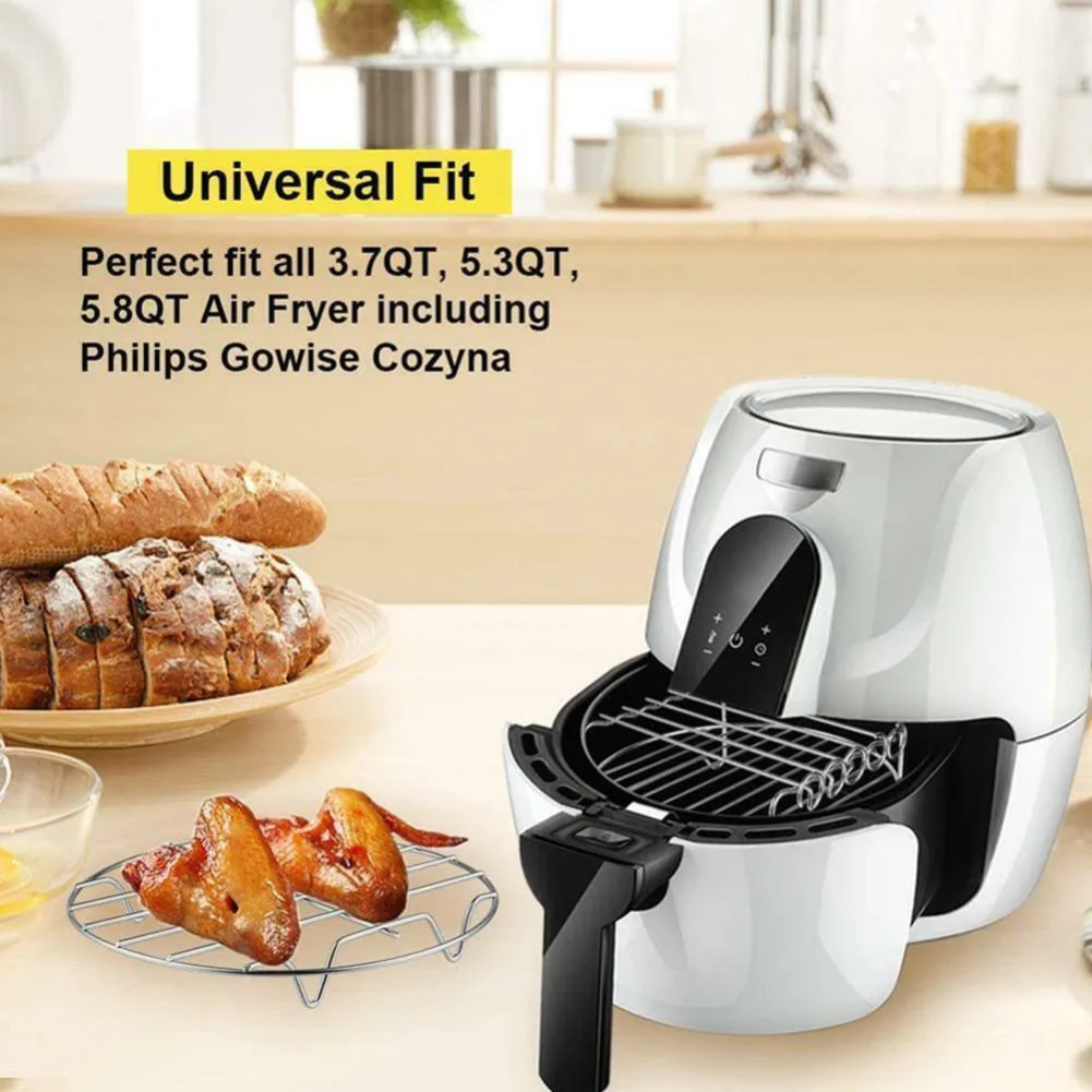 Household OTray Baking Air Fryer Plate Kitchen Grill Holder Double Layer Round BBQ Rack Home BBQ Tools Accessories
Household OTray Baking Air Fryer Plate Kitchen Grill Holder Double Layer Round BBQ Rack Home BBQ Tools Accessories