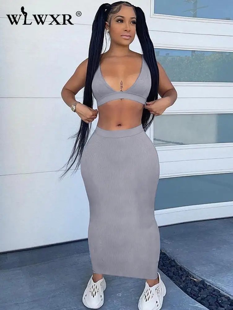WLWXR Summer Sexy Two Piece Set Women 2022 Sleeveless Strapless Crop Top 2 Two Piece Sets Outifits Women Club Party Matching Set
WLWXR Summer Sexy Two Piece Set Women 2022 Sleeveless Strapless Crop Top 2 Two Piece Sets Outifits Women Club Party Matching Set