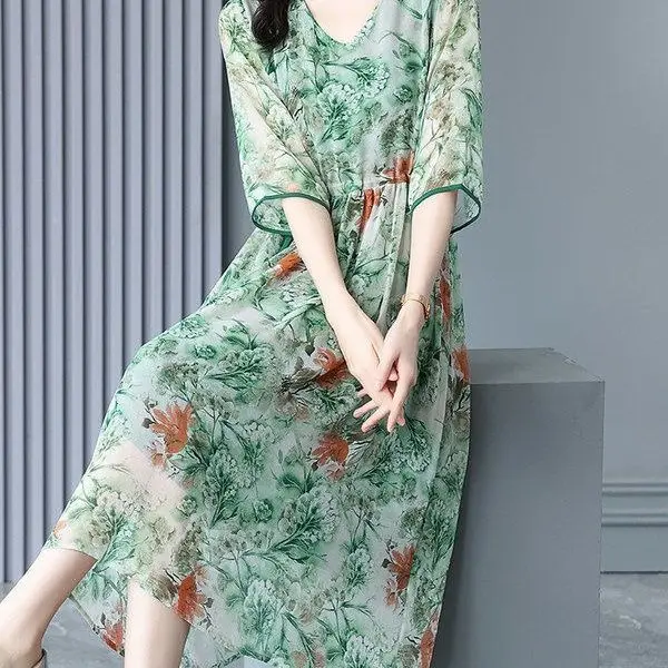 Women Elegant V-neck Party Dress Summer 2023 Fashion Half Sleeve Ladies Summer Casual Loose Midi Calf Long A Line Vestidos M529
Women Elegant V-neck Party Dress Summer 2023 Fashion Half Sleeve Ladies Summer Casual Loose Midi Calf Long A Line Vestidos M529