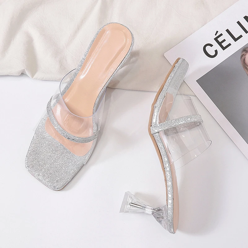 2022 Summer Women Pumps Slippers Open Toe High Heels Female Sequins Decoration Shoes Heel Clear Ladies Sandals Large Size 35~43
2022 Summer Women Pumps Slippers Open Toe High Heels Female Sequins Decoration Shoes Heel Clear Ladies Sandals Large Size 35~43