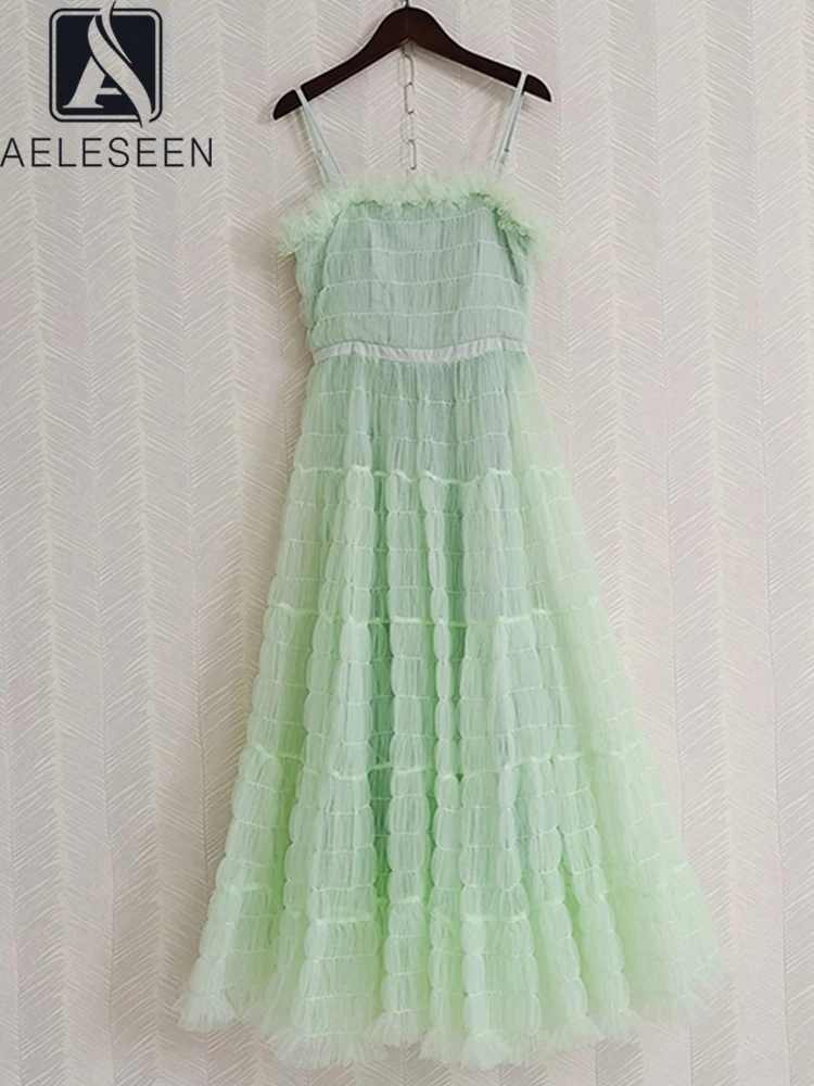 AELESEEN 2022 Summer Elegant Layered Dress Women New Design Green Pink Spaghetti Strap Backless Princess Party Mesh Tulle
AELESEEN 2022 Summer Elegant Layered Dress Women New Design Green Pink Spaghetti Strap Backless Princess Party Mesh Tulle