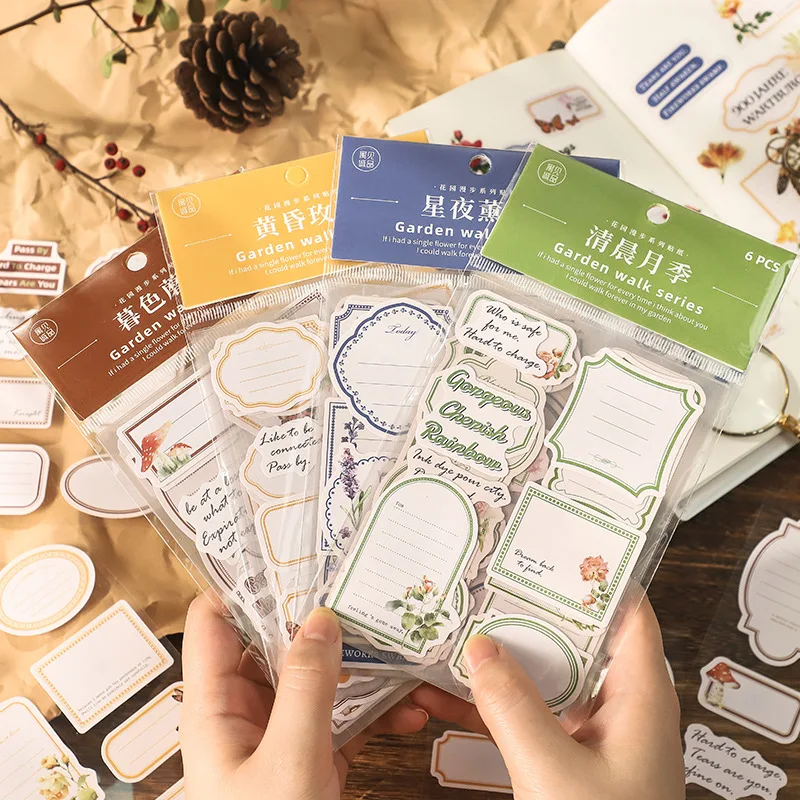 6pcs/bag Vintage Aesthetic Stickers Scrapbooking Material Stationary Album Label Planner Journal Diary Craft Decorative Adesivos
6pcs/bag Vintage Aesthetic Stickers Scrapbooking Material Stationary Album Label Planner Journal Diary Craft Decorative Adesivos
