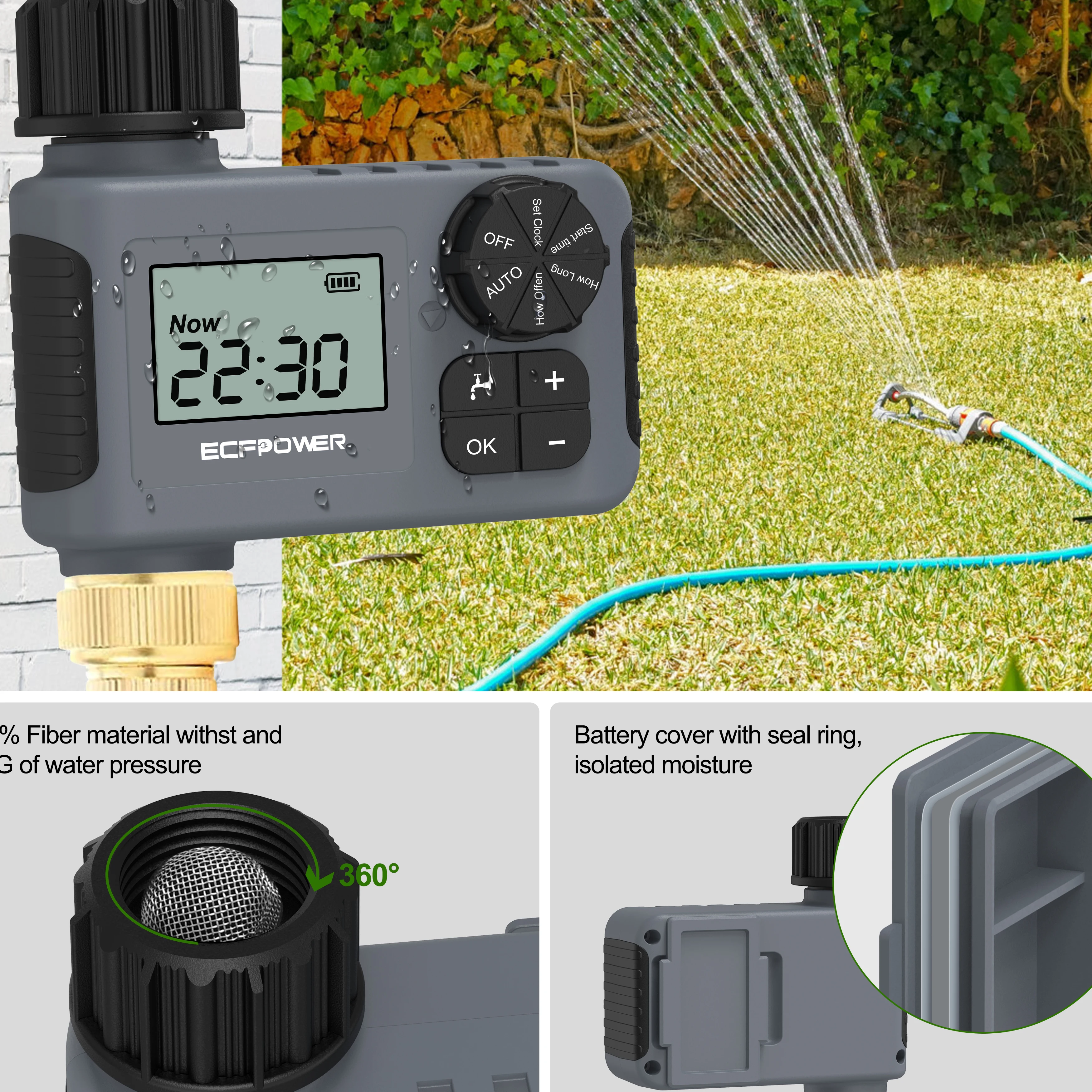 Sprinkler Timer Programmable Garden Outdoor Hose Faucet Water Tap Timer Rain Delay/Manual/Automatic Watering System
Sprinkler Timer Programmable Garden Outdoor Hose Faucet Water Tap Timer Rain Delay/Manual/Automatic Watering System