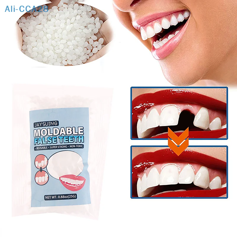 

Полимерный набор для временного ремонта зубов, 25 г, зазоры, искусственные зубы, твердый клей для зубных протезов, клей для отбеливания зубов