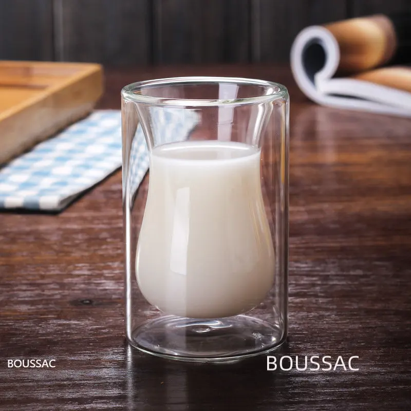 Simple Double-layer Glass Cup Transparent Water Drop Cup Heat-resistant High Borosilicate Glass Cup Straight Body Cup 
Simple Double-layer Glass Cup Transparent Water Drop Cup Heat-resistant High Borosilicate Glass Cup Straight Body Cup
