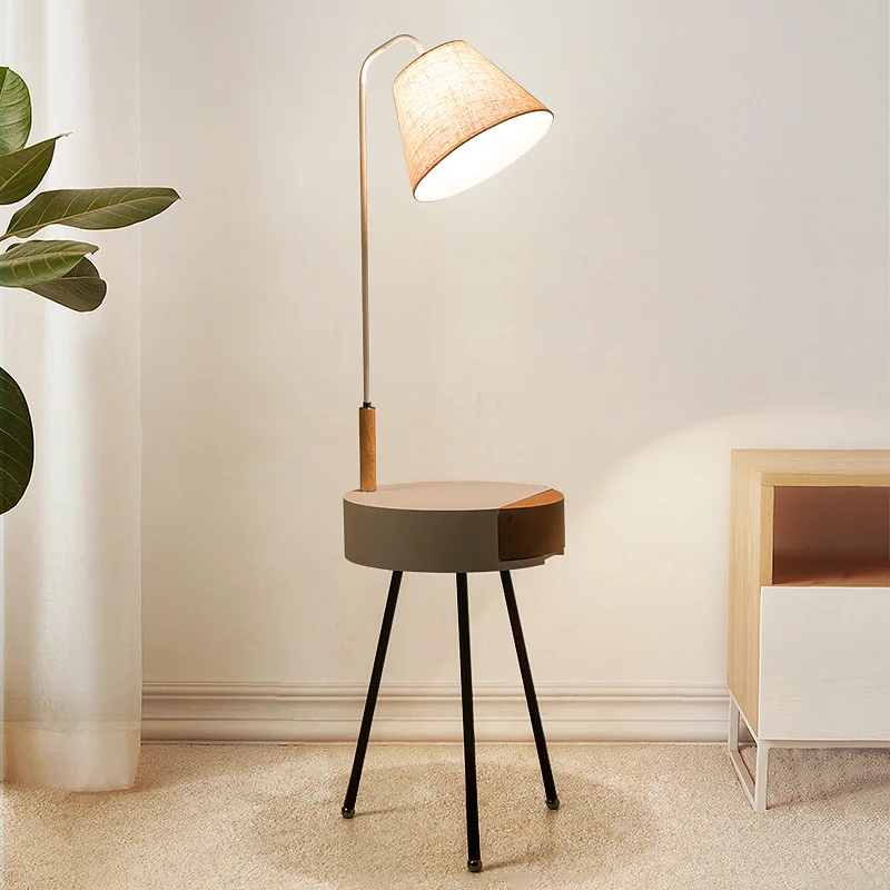 Floor Bedside Table Living Room Sofa and Tea Table Storage Rack USB Charging with Drawer Integrated Floor Lamp Vertical Table
Floor Bedside Table Living Room Sofa and Tea Table Storage Rack USB Charging with Drawer Integrated Floor Lamp Vertical Table