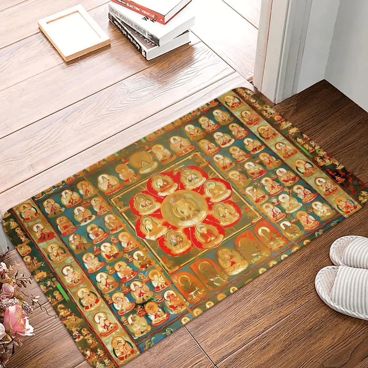 

Buddhist God Belief Bedroom Mat Mandala Womb Realm Doormat Kitchen Carpet Outdoor Rug Home Decor