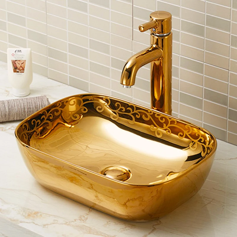 Gold on stage basin, bathroom, balcony, wash basin, hotel, family villa, color wash basin, ceramic art basin
Gold on stage basin, bathroom, balcony, wash basin, hotel, family villa, color wash basin, ceramic art basin