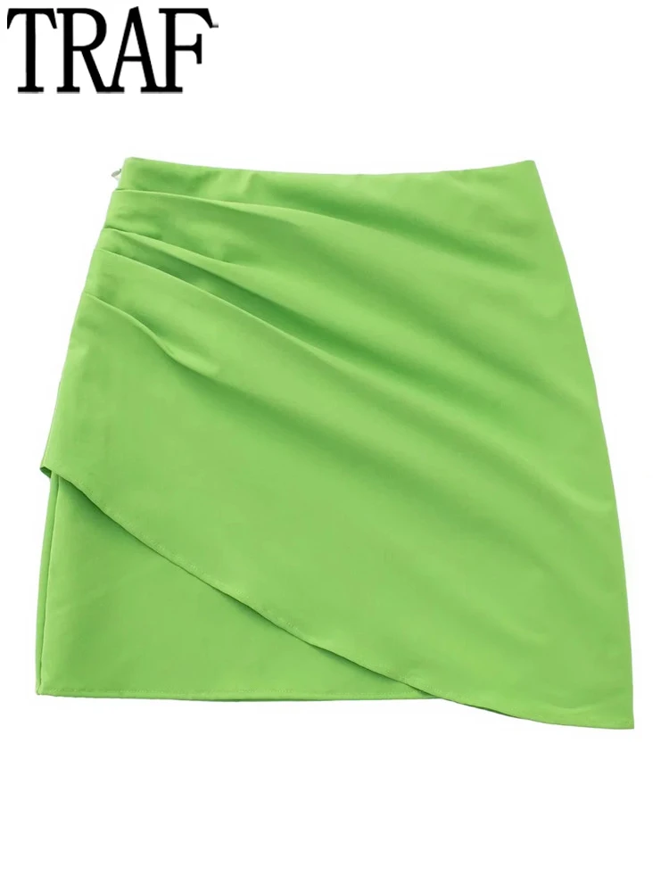 TRAF 2022 Ruched Green Mini Skirts Woman High Waist Short Skirt Sets Pleated Summer Skirt Women Y2k Streetwear Skirts Suits
TRAF 2022 Ruched Green Mini Skirts Woman High Waist Short Skirt Sets Pleated Summer Skirt Women Y2k Streetwear Skirts Suits