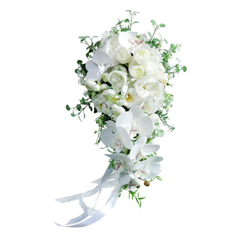 Wedding Cascading Bridal Bouquet Artificial for butterfly Orchid Water Drop Style Waterfalls Bridesmaid Holding Flower Party
Wedding Cascading Bridal Bouquet Artificial for butterfly Orchid Water Drop Style Waterfalls Bridesmaid Holding Flower Party