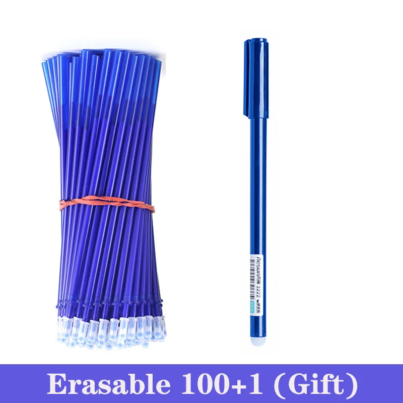 100+1 Erasable Rods Eraser Gel Pen Needle Tube Simple Transparent Penholder Blue Black Erasable Refill Neutral Refill 0.5mm
100+1 Erasable Rods Eraser Gel Pen Needle Tube Simple Transparent Penholder Blue Black Erasable Refill Neutral Refill 0.5mm