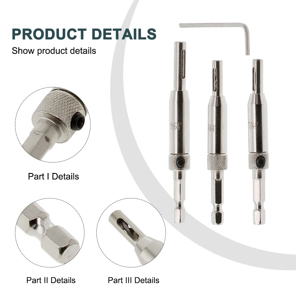 3pcs Hinge Drill Bit Electroplating Self Centering Hinge Drill Bits Set HSS Wood Tool Replacement For Cabinet Door Hole Saw
3pcs Hinge Drill Bit Electroplating Self Centering Hinge Drill Bits Set HSS Wood Tool Replacement For Cabinet Door Hole Saw