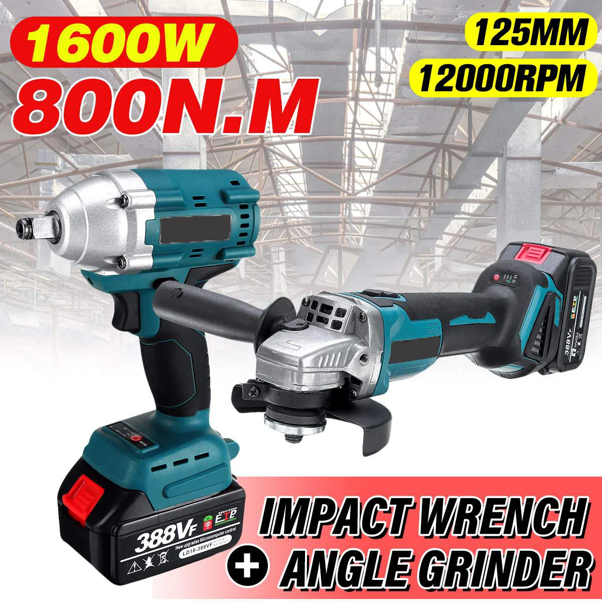 800N.M Brushless Electric Impact Wrench Screwdriver 125MM Brushless Electric Angle Grinder 3 Speed Cutting Power Machine
800N.M Brushless Electric Impact Wrench Screwdriver 125MM Brushless Electric Angle Grinder 3 Speed Cutting Power Machine