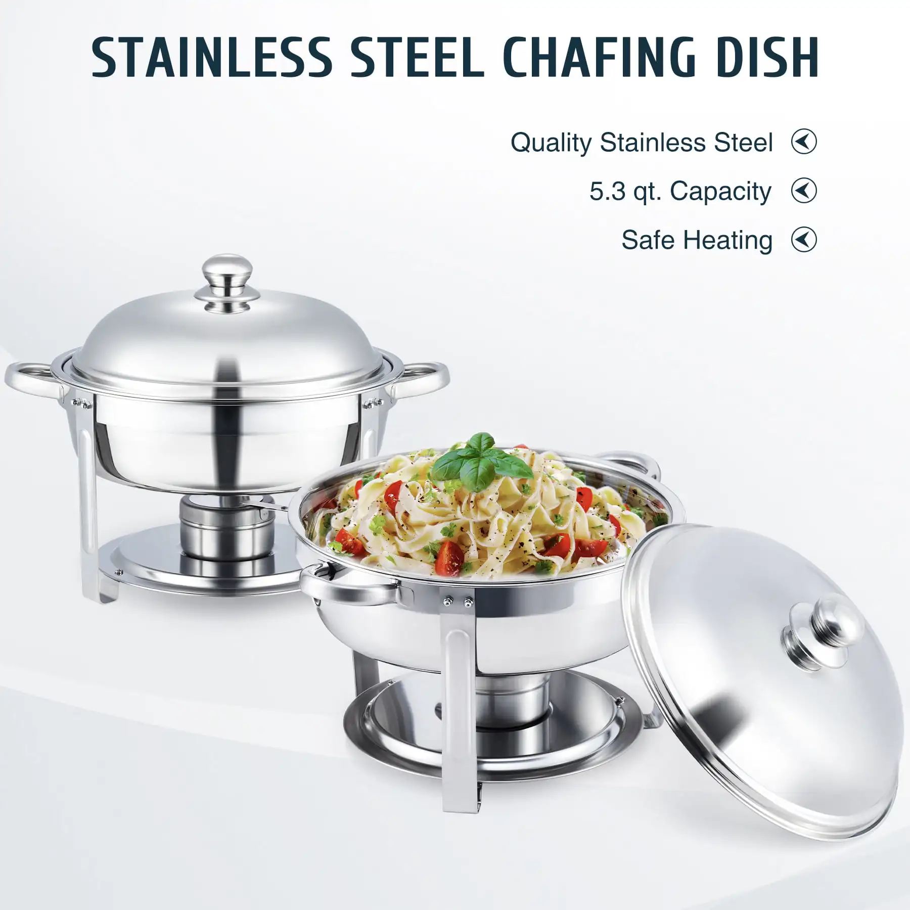 Free Shipping 2 Pack Chafing Dish Buffet Set 5 qt Stainless Steel Chafers for BBQ Parties More
Free Shipping 2 Pack Chafing Dish Buffet Set 5 qt Stainless Steel Chafers for BBQ Parties More