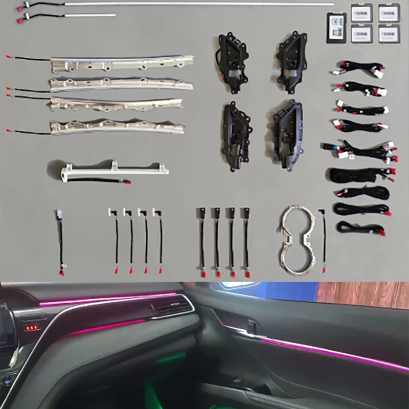 Fit for Toyota Camry 2018-2022 64 color atmosphere lights original 1:1 mold no threading 21 lights easy installation 
Fit for Toyota Camry 2018-2022 64 color atmosphere lights original 1:1 mold no threading 21 lights easy installation