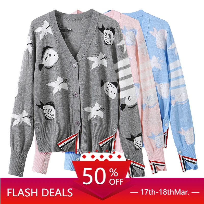 tb ice silk knitted sweater short top women's summer thin butterfly fish jacquard casual all-match sweater coat
tb ice silk knitted sweater short top women's summer thin butterfly fish jacquard casual all-match sweater coat