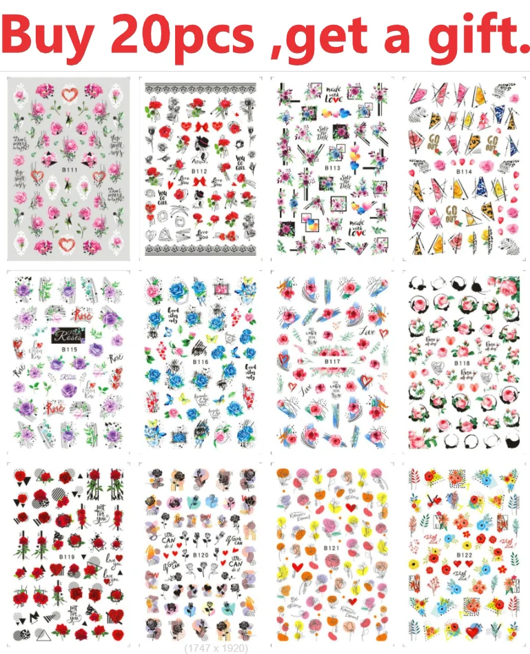 5pcs/pack Valentine's Day series love roses Designs Gummed 3D Nail Stickers Decals Makep Art Decorations
5pcs/pack Valentine's Day series love roses Designs Gummed 3D Nail Stickers Decals Makep Art Decorations