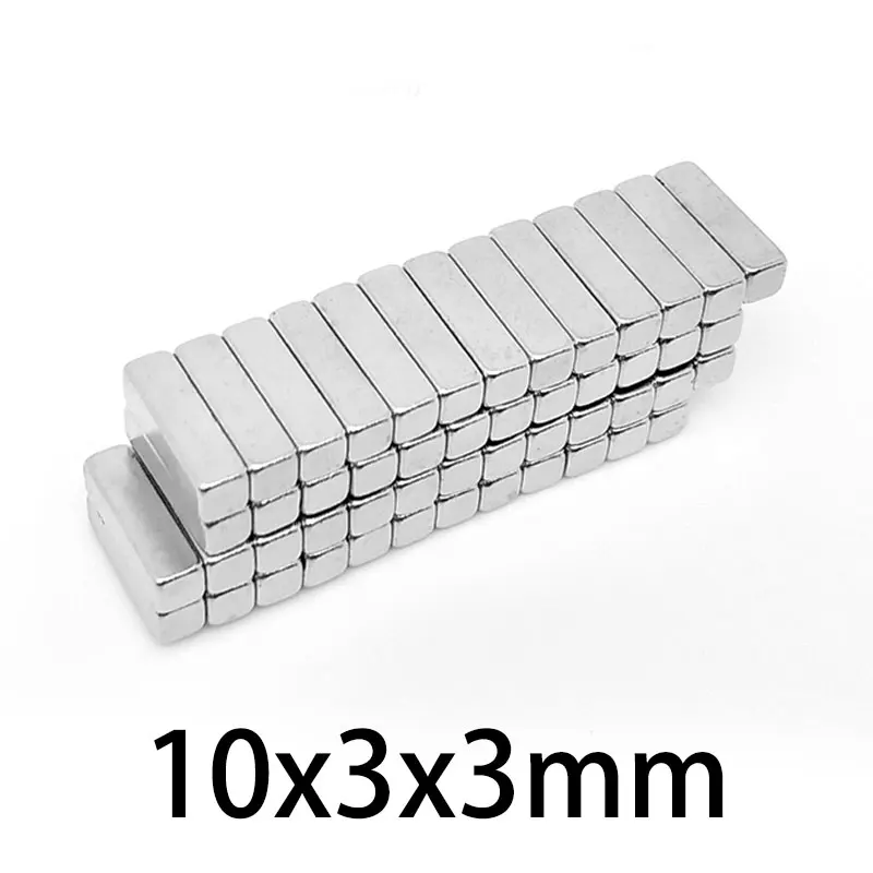 10~500PCS 10x3x3 sheet Strong Neodymium Magnets Thickness 3mm Block Permanent Magnet 10x3x3mm Powerful Magnetic Magnets 10*3*3
10~500PCS 10x3x3 sheet Strong Neodymium Magnets Thickness 3mm Block Permanent Magnet 10x3x3mm Powerful Magnetic Magnets 10*3*3