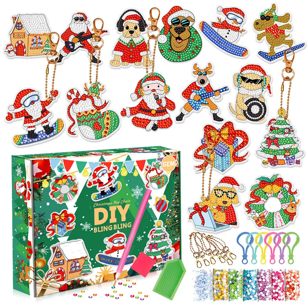 15Pcs/set Diy Christmas Diamond Painting Keychain Pendant Full Drill Special Shaped Cartoon Embroidery Women Bag Decoration Gift
15Pcs/set Diy Christmas Diamond Painting Keychain Pendant Full Drill Special Shaped Cartoon Embroidery Women Bag Decoration Gift