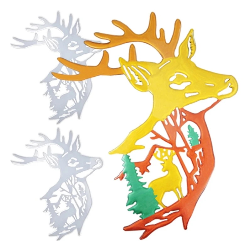 A0KD Christmas Elk Shape Decor Resin Mold DIY Silicone Craft Mold Wall Hanging Decor
A0KD Christmas Elk Shape Decor Resin Mold DIY Silicone Craft Mold Wall Hanging Decor