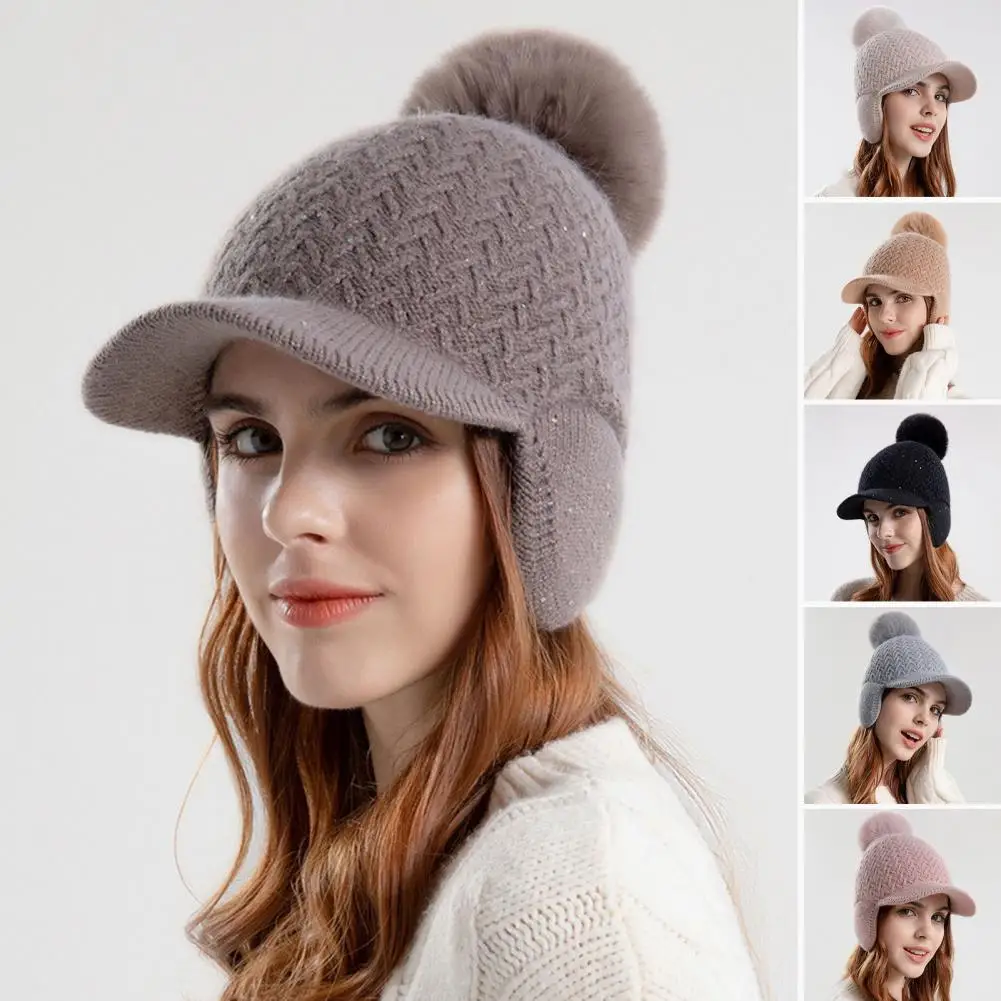 Thermal Hat Plush Ball Knitted Hat Female Solid Color Woolen Knitted Beanie Hat
Thermal Hat Plush Ball Knitted Hat Female Solid Color Woolen Knitted Beanie Hat