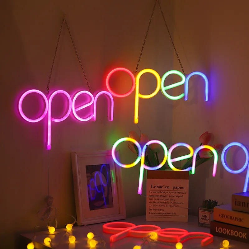LED Neon Lights OPEN Wall Sign USB Atmosphere Light Door Decor Hanging Night Lamp Business Bar Club Coffee Shop Decoration
LED Neon Lights OPEN Wall Sign USB Atmosphere Light Door Decor Hanging Night Lamp Business Bar Club Coffee Shop Decoration