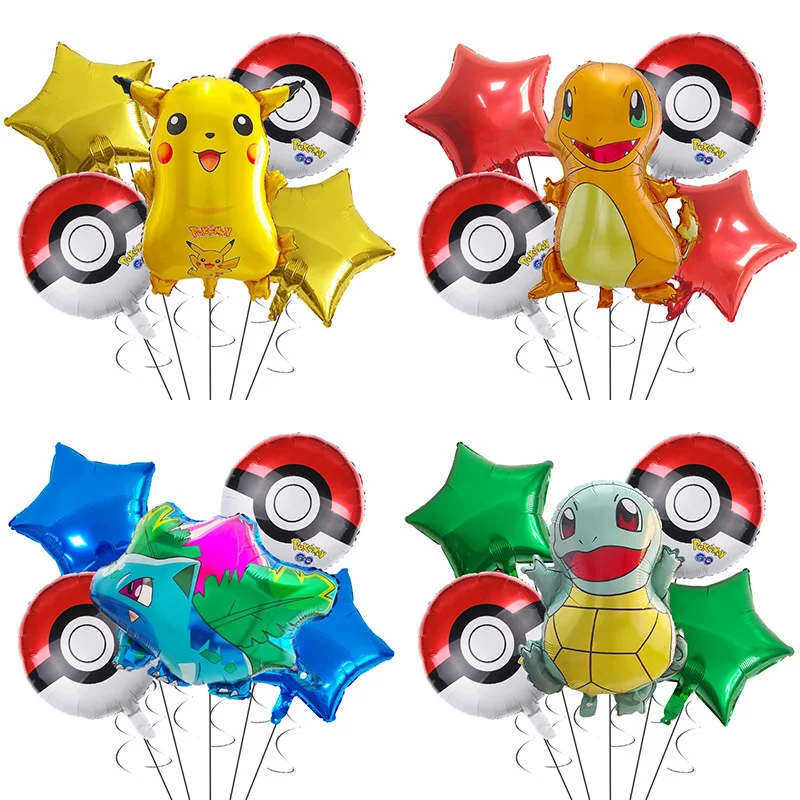 pokemon anime surrounding jenny turtle little fire dragon pokemon aluminum film balloon set party decoration supplies 5pcs/set 
pokemon anime surrounding jenny turtle little fire dragon pokemon aluminum film balloon set party decoration supplies 5pcs/set