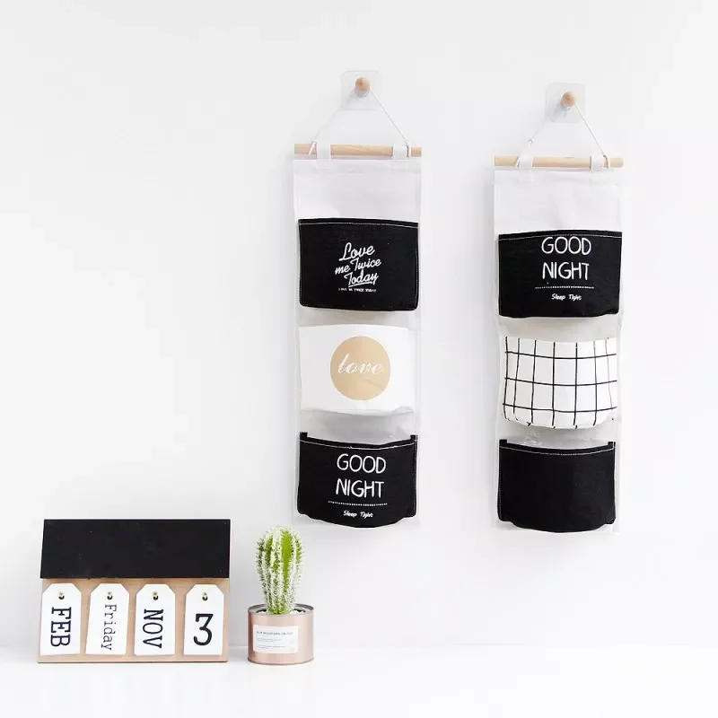 Nordic Black White Wall Hanging Storage Bags 3 Pockets Cotton Linen Wardrobe Closet Cosmetics Sundries Organizer Pouch Hang Bag
Nordic Black White Wall Hanging Storage Bags 3 Pockets Cotton Linen Wardrobe Closet Cosmetics Sundries Organizer Pouch Hang Bag