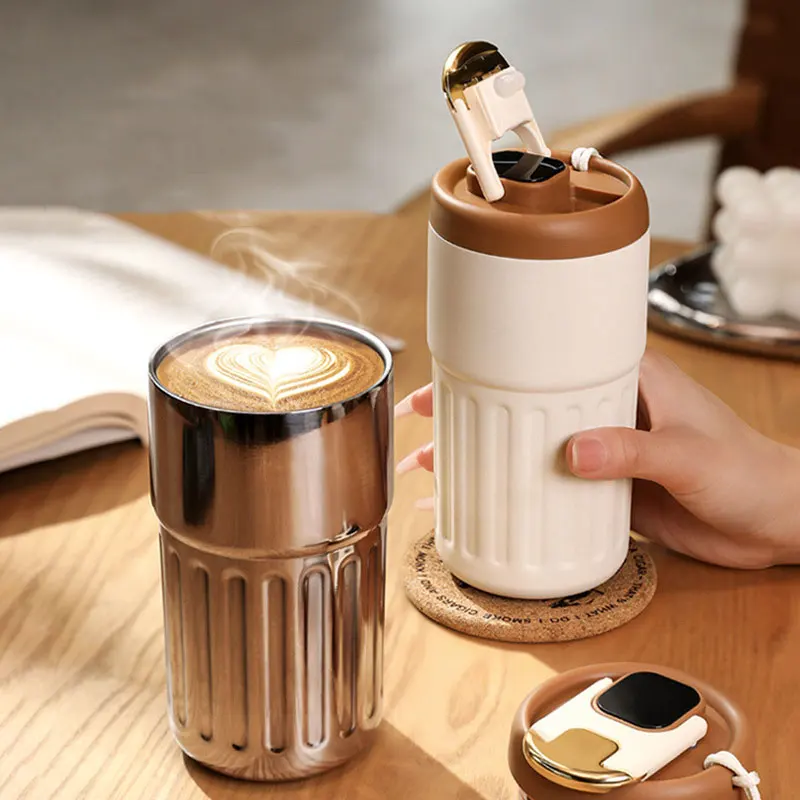 Smart Temperature Display Water Bottle Portable Leakproof Insulation Cup 450ml Thermos 316 Stainless Steel Thermal Coffee Mug 
Smart Temperature Display Water Bottle Portable Leakproof Insulation Cup 450ml Thermos 316 Stainless Steel Thermal Coffee Mug