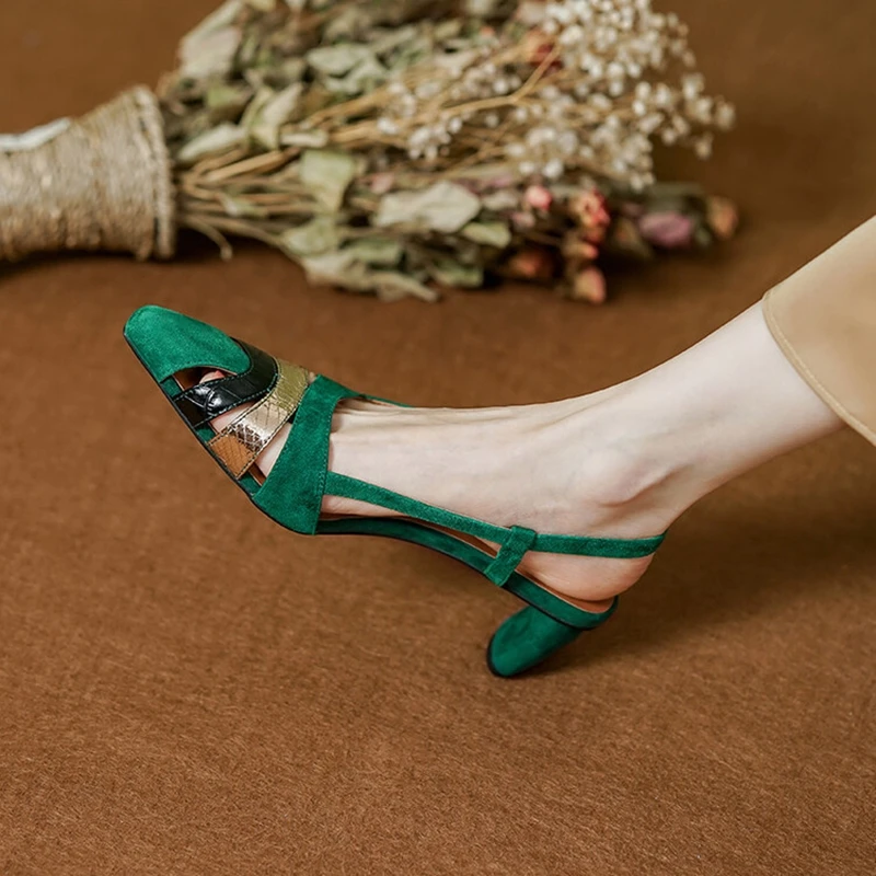 2022 Summer Women Sandals Sheep Suede Cover Toe Slingback Shoes for Women Sexy Mixed Colors Women Shoes High Heel Lady Sandals
2022 Summer Women Sandals Sheep Suede Cover Toe Slingback Shoes for Women Sexy Mixed Colors Women Shoes High Heel Lady Sandals