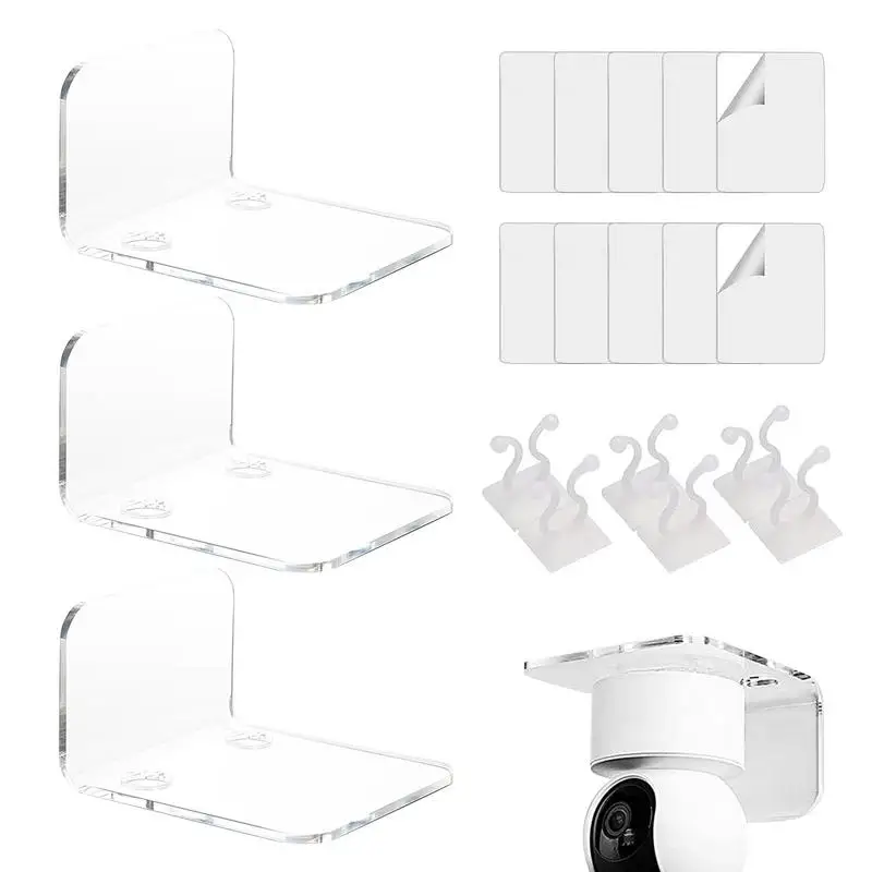 Floating Shelves For Wall Mini Shelf For Wall Wall Speaker Stand 3pcs Camera Wall Mount Acrylic Floating Speaker Stand No Drill 
Floating Shelves For Wall Mini Shelf For Wall Wall Speaker Stand 3pcs Camera Wall Mount Acrylic Floating Speaker Stand No Drill