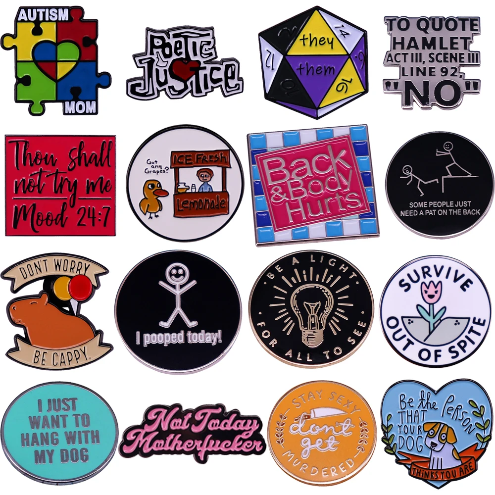 Badges With Anime Enamel Pin Brooches Bag Lapel Pins Cartoon Badges on Backpack Quotation Accessories Decorative Jewelry Gift
Badges With Anime Enamel Pin Brooches Bag Lapel Pins Cartoon Badges on Backpack Quotation Accessories Decorative Jewelry Gift