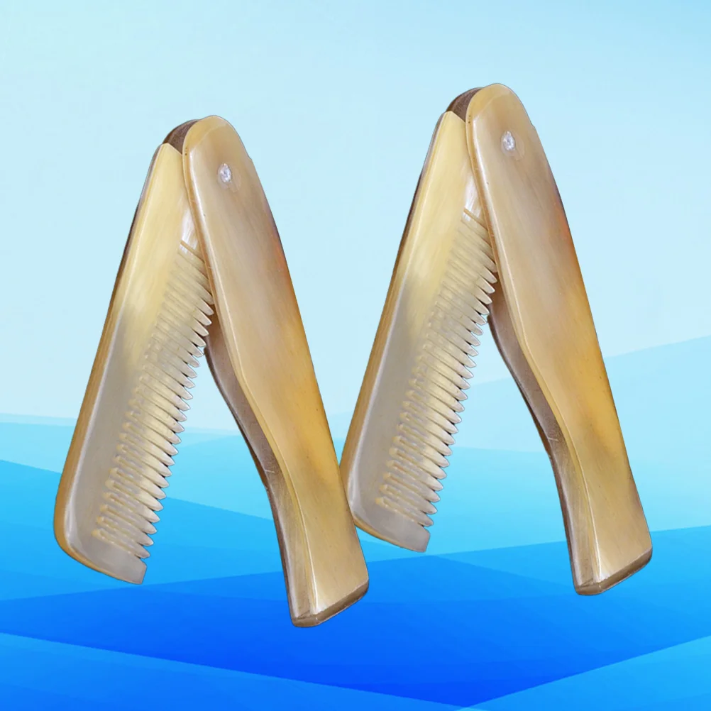 2Pcs Ox Horn Comb Fine Folding Hair Beard Comb Portable Pocket Travel Size Comb Folding Comb
2Pcs Ox Horn Comb Fine Folding Hair Beard Comb Portable Pocket Travel Size Comb Folding Comb