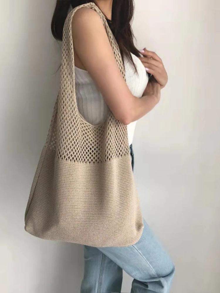 2022 Women Handbags Wool Woven Knitting Bags Portable Shoulder Bag Female Shopper Tote Bags Women‘s Large Capacity Beach Bag
2022 Women Handbags Wool Woven Knitting Bags Portable Shoulder Bag Female Shopper Tote Bags Women‘s Large Capacity Beach Bag