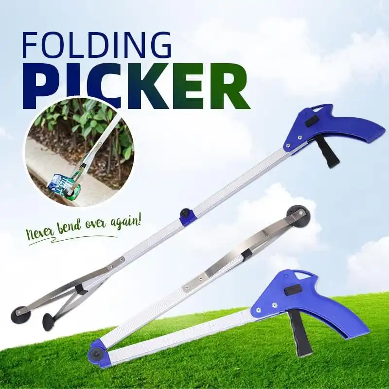 Folding Litter Picker Gripper Long Handle Garbage Picker Garbage Collector Aluminium Alloy Trash Grabber Waste Pick Up Tool
Folding Litter Picker Gripper Long Handle Garbage Picker Garbage Collector Aluminium Alloy Trash Grabber Waste Pick Up Tool