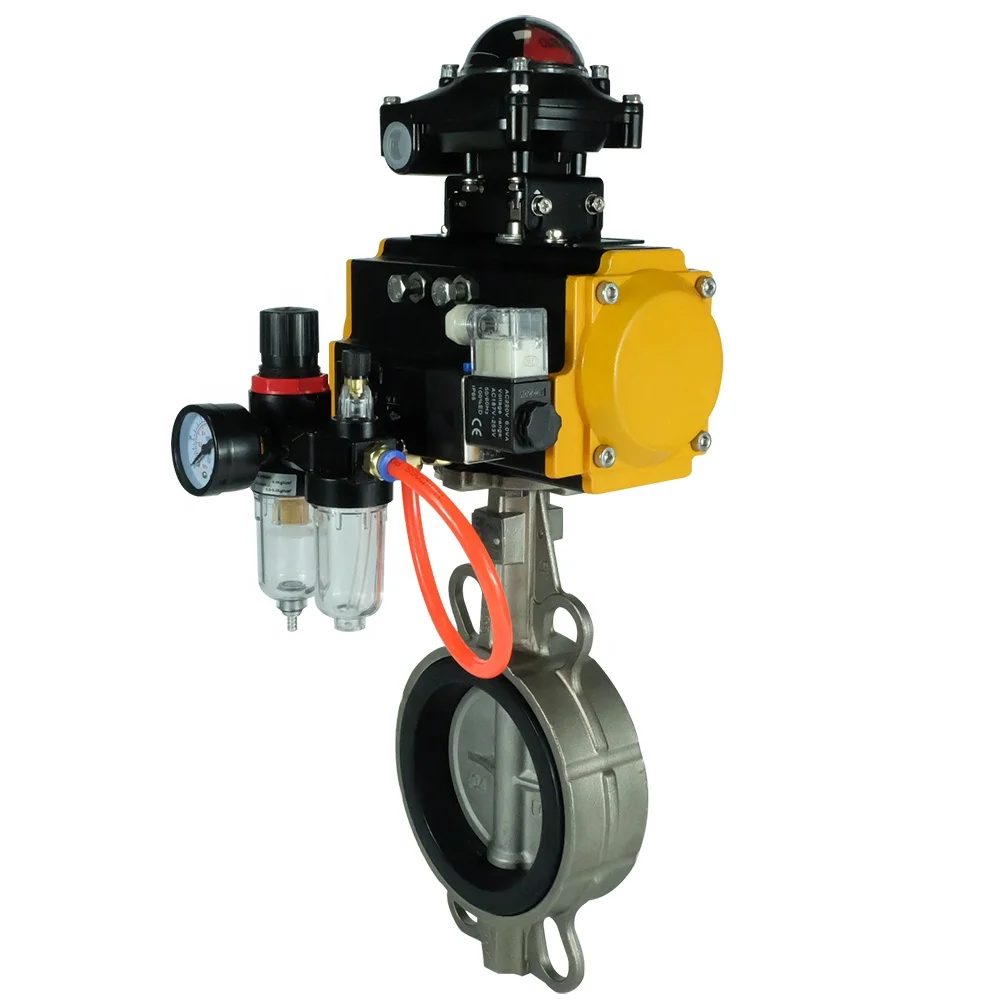 Air Control Wafer Type Butterfly Valve pneumatic cylinder with solenoid valve Pneumatic Butterfly Valve
Air Control Wafer Type Butterfly Valve pneumatic cylinder with solenoid valve Pneumatic Butterfly Valve