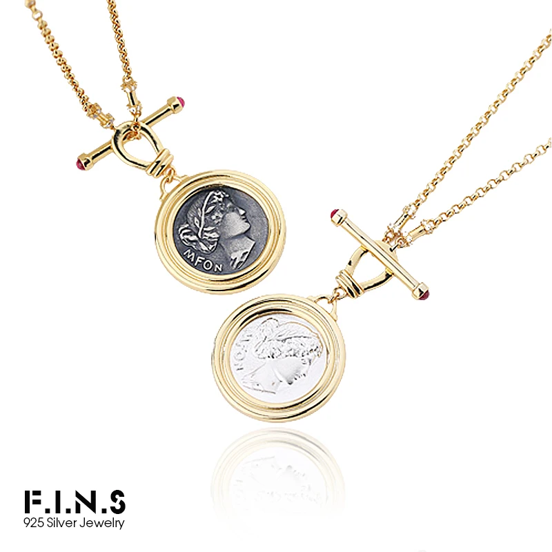 F.I.N.S 925 Sterling Silver Ancient Coin Pendnat Necklace Retro Carved Portrait Pendant Vintage Punk Fine Silver 925 Jewelry
F.I.N.S 925 Sterling Silver Ancient Coin Pendnat Necklace Retro Carved Portrait Pendant Vintage Punk Fine Silver 925 Jewelry