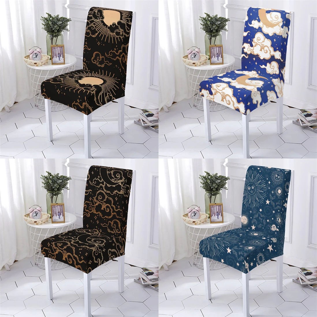 Starry Sky Style Kitchen Chair Cover Spandex Elastic Chair Slipcover Star Moon Pattern Christmas Chairs Covers Home Stuhlbezug
Starry Sky Style Kitchen Chair Cover Spandex Elastic Chair Slipcover Star Moon Pattern Christmas Chairs Covers Home Stuhlbezug