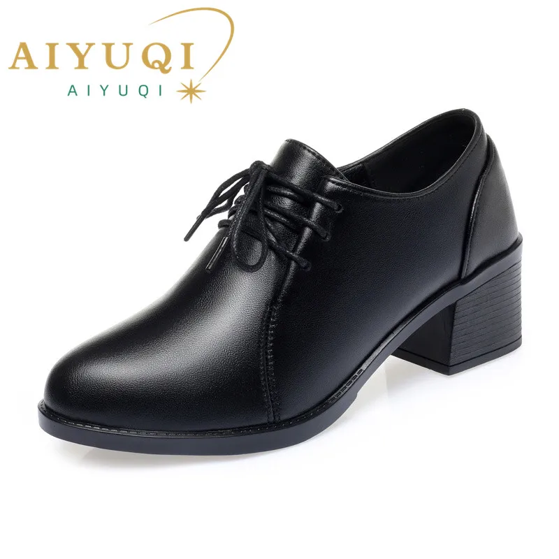 AIYUQI Women Shoes Spring New Relly Leather Women Shoes Large Size Non-slip Thick Heel Soft Bottom Lace-up Single Ladies shoes
AIYUQI Women Shoes Spring New Relly Leather Women Shoes Large Size Non-slip Thick Heel Soft Bottom Lace-up Single Ladies shoes