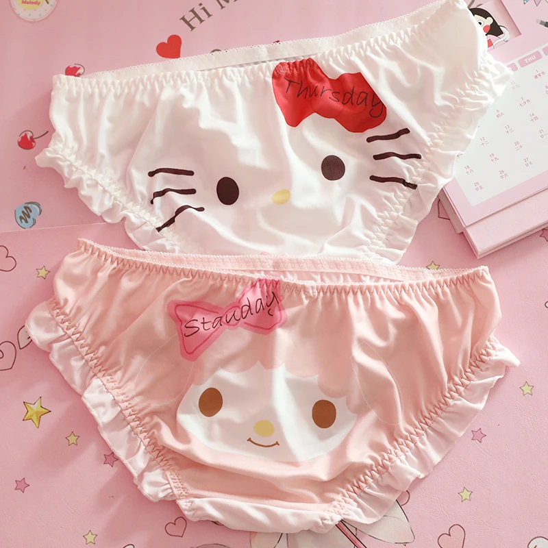 Sanrioed My Melody Cinnamoroll XO Purin Dog Panties Underpants Kawaii Anime Seamless Low Waist Pure Cotton Milk Silk Thin Briefs
Sanrioed My Melody Cinnamoroll XO Purin Dog Panties Underpants Kawaii Anime Seamless Low Waist Pure Cotton Milk Silk Thin Briefs