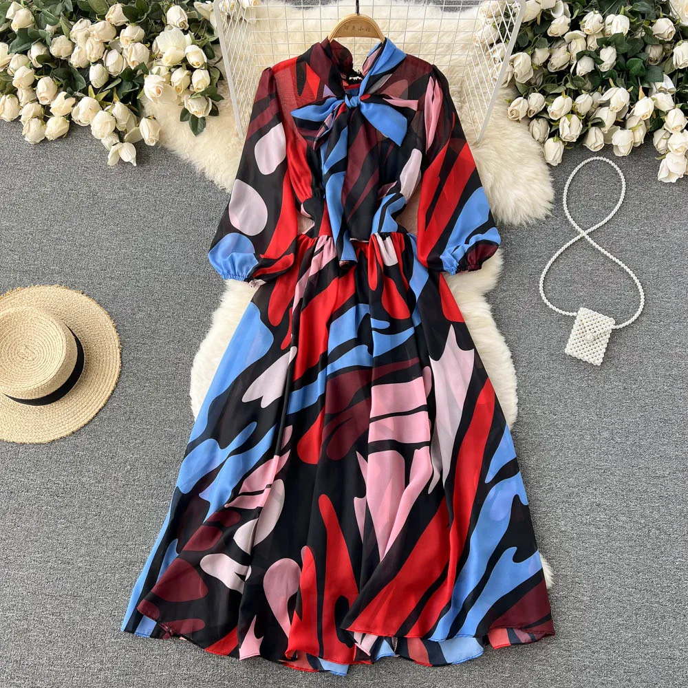 Aibeautyer New Casual Spring Autumn Floral Print Slim Lady Full Dress A Line O Neck Chiffon Pullover Mid-Calf Women Dresses
Aibeautyer New Casual Spring Autumn Floral Print Slim Lady Full Dress A Line O Neck Chiffon Pullover Mid-Calf Women Dresses