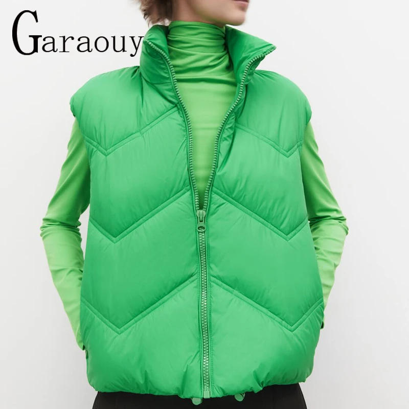 Garaouy 2022 New Autumn Chic Women Parkas Vest Jackets Coats Green Zipper Female Casual Waistcoat Lady Sleeveless Solid Outwear
Garaouy 2022 New Autumn Chic Women Parkas Vest Jackets Coats Green Zipper Female Casual Waistcoat Lady Sleeveless Solid Outwear