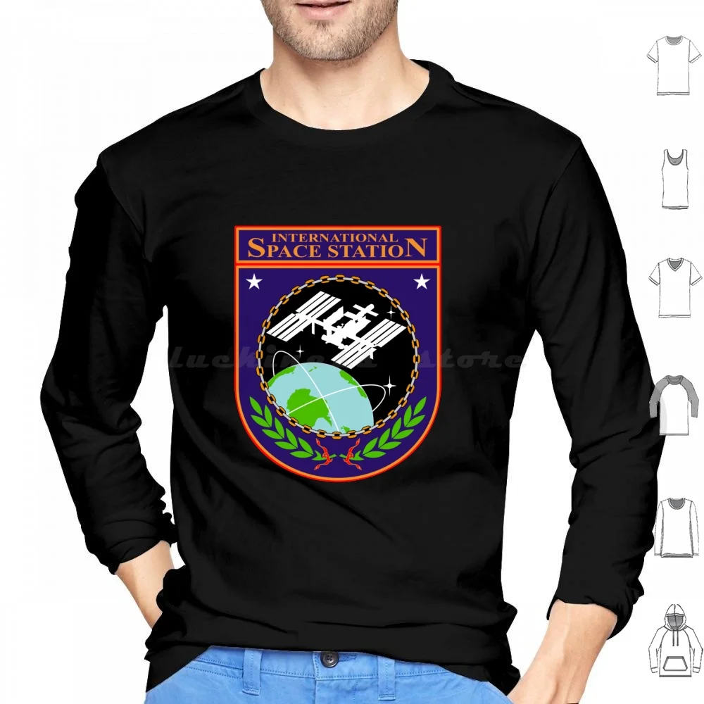 

Station Logo Hoodie cotton Long Sleeve Russian Russia Russian Federation Roscosmos Space Space Agency Cyrillic