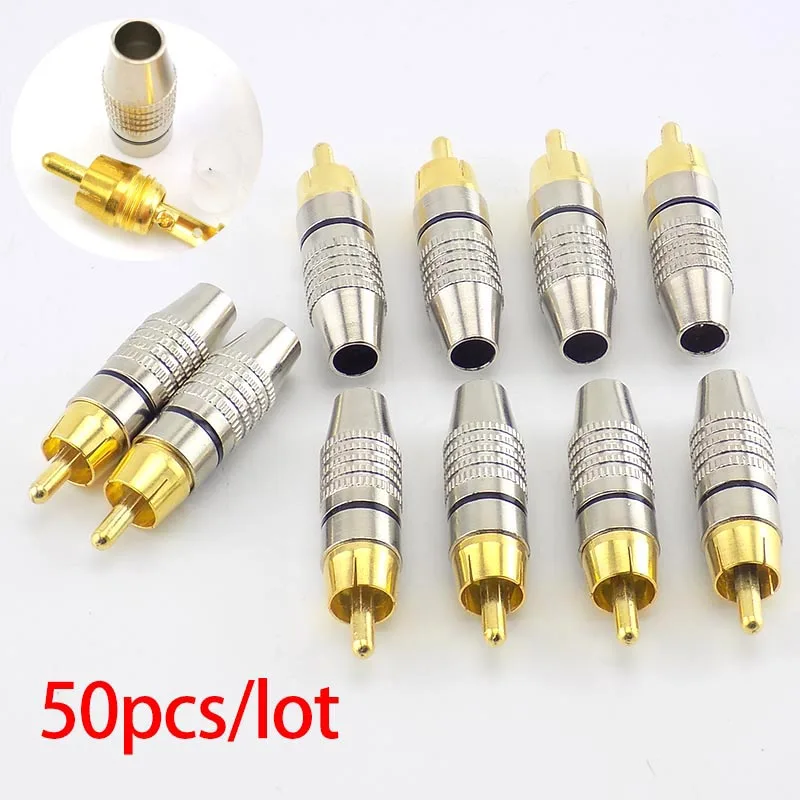 50X RCA Male Plug Connector Non Solder Audio Video Locking Plug Adapter solderness adaptor Cable for CCTV Video Camera Security
50X RCA Male Plug Connector Non Solder Audio Video Locking Plug Adapter solderness adaptor Cable for CCTV Video Camera Security