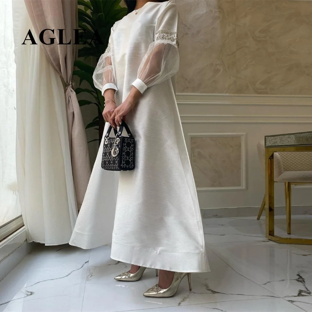 Модные Простые платья AGLEA, летние атласные вечерние платья с вырезом лодочкой и бисером длиной до щиколотки
Модные Простые платья AGLEA, летние атласные вечерние платья с вырезом лодочкой и бисером длиной до щиколотки