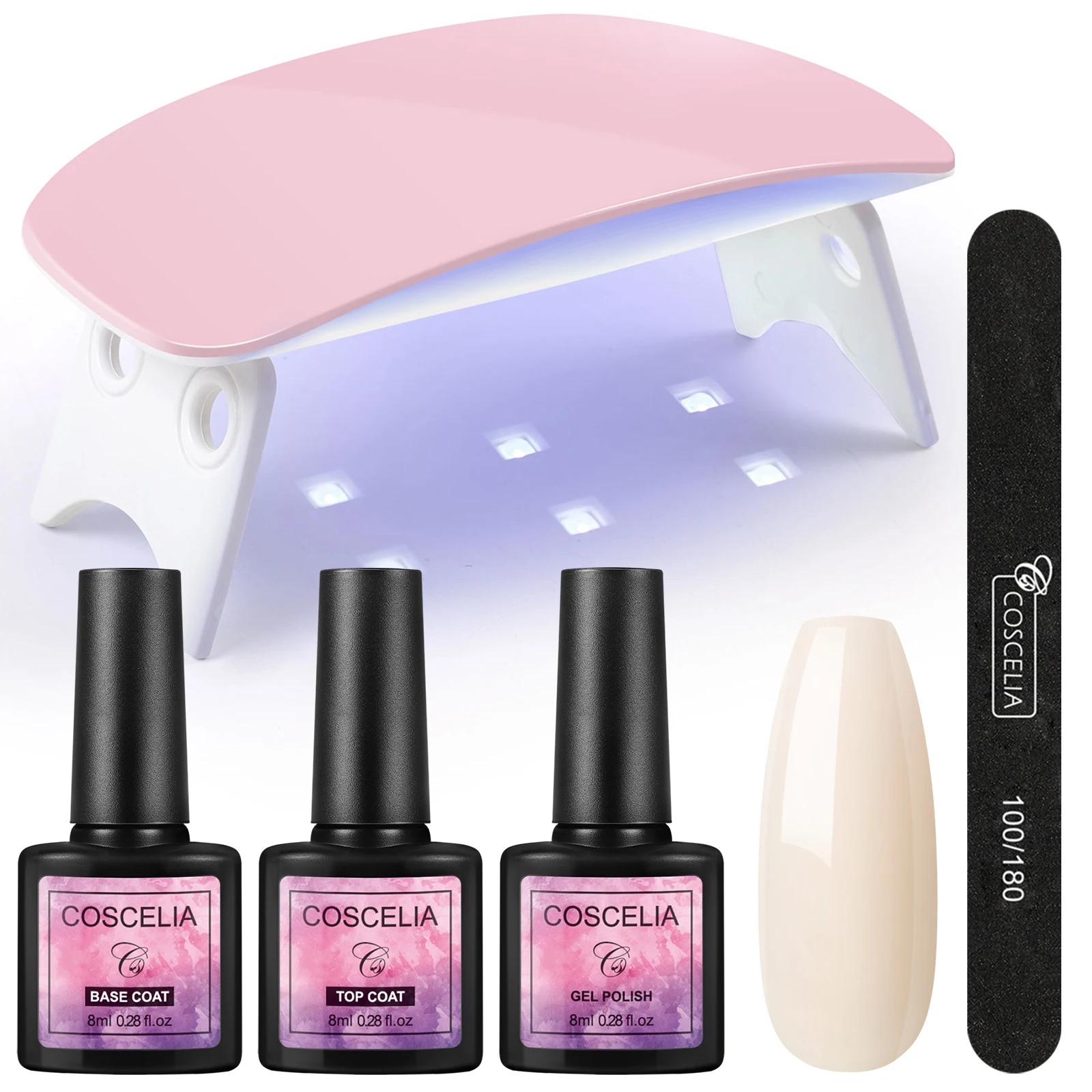 COSCELIA Nail Polish Set With UV LED Lamp Gel Nail Polish Set With Base Top Coat Soak Off Manicure Nail Art Decorations Tool
COSCELIA Nail Polish Set With UV LED Lamp Gel Nail Polish Set With Base Top Coat Soak Off Manicure Nail Art Decorations Tool