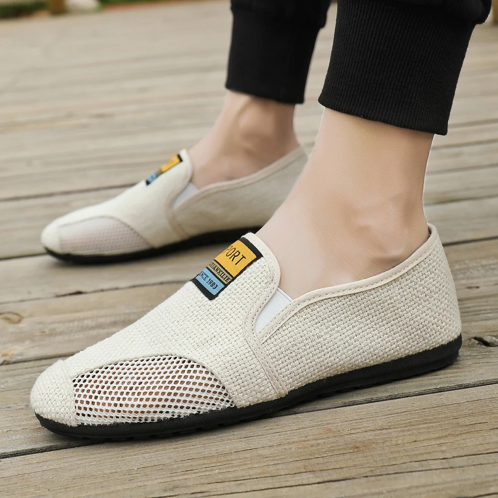 Summer New Men's Breathable Mesh Shoes Linen Canvas Shoes Fashion Casual Sneakers Slip-on Shoes Men 
Summer New Men's Breathable Mesh Shoes Linen Canvas Shoes Fashion Casual Sneakers Slip-on Shoes Men