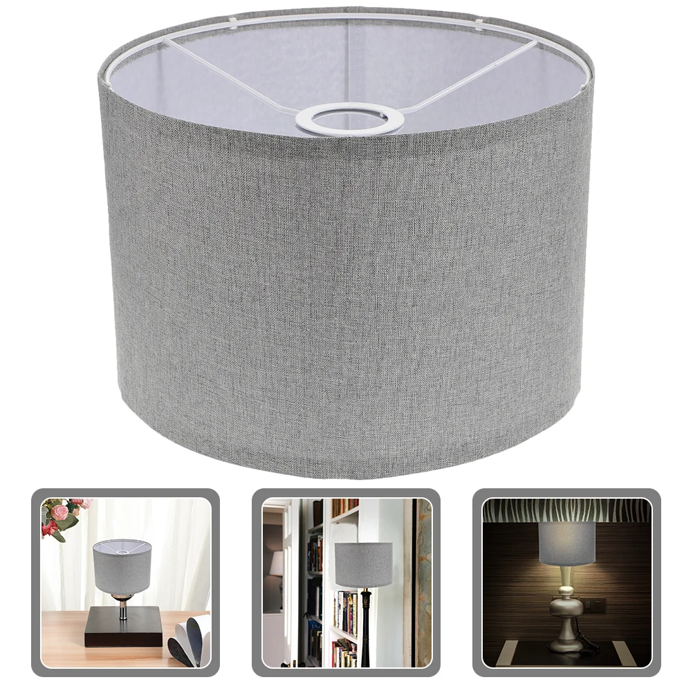 

Lamp Shade Lampshade Shades Drum Table Light Cover Linen Chandelier Lamps Chimney Lampshades Floor Wall Fabric Replacement Cloth